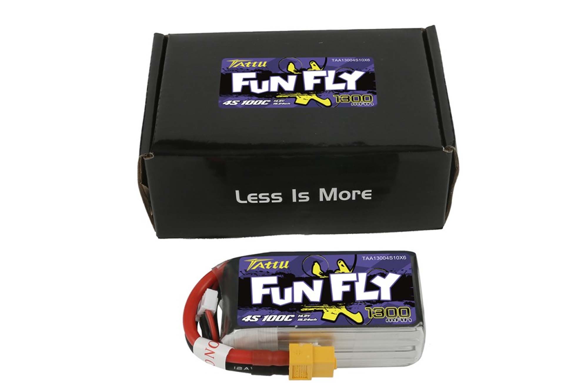 Gensace Tattu Funfly 1300mAh 14.8V 100C 4S1P Lipo with XT-60 - BAT-GA-01-02