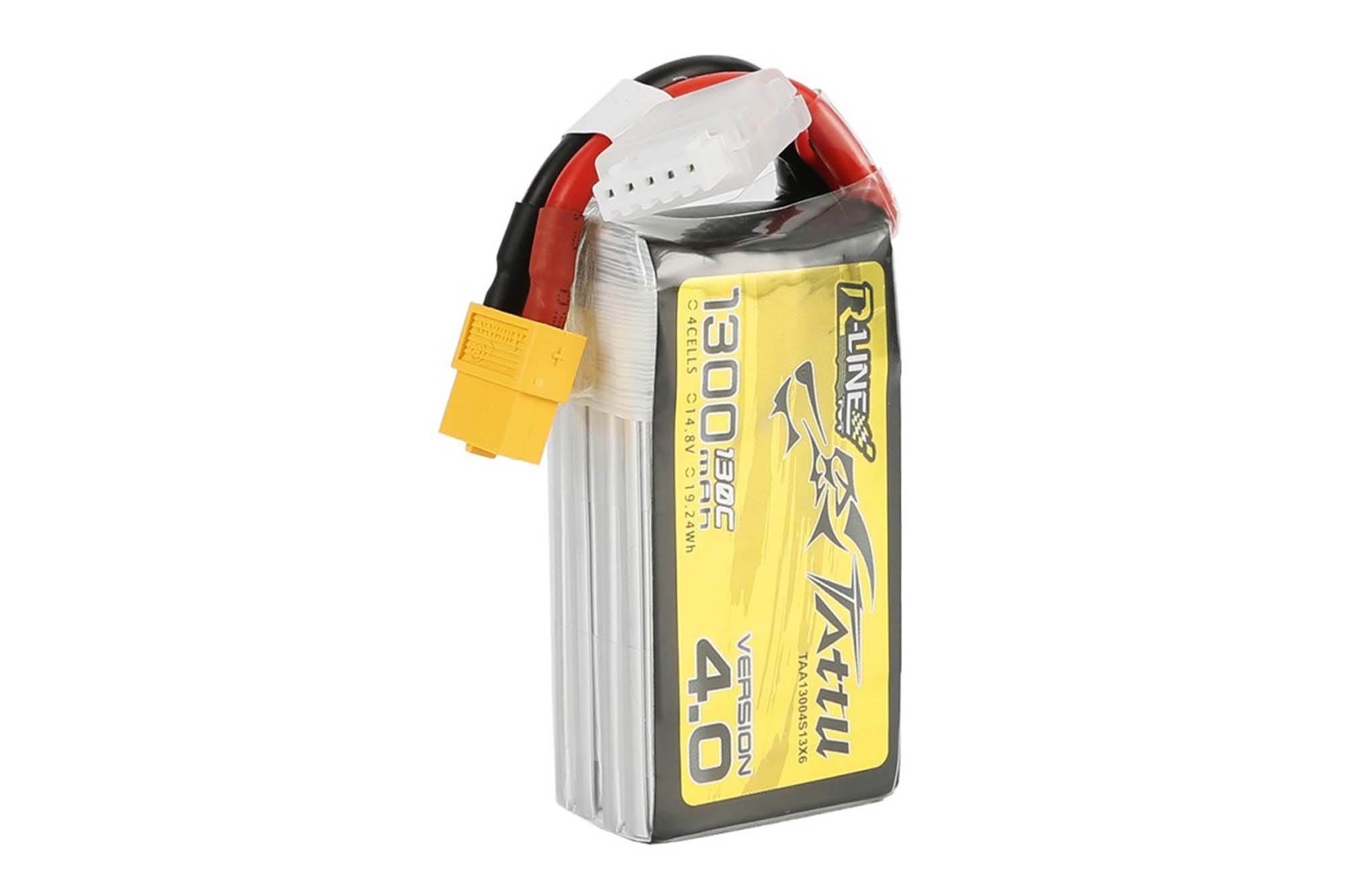 Gensace Tattu R-Line Version 4.0 1300mAh 14.8V 130C 4S1P Lipo with XT60 - BAT-GA-01-04